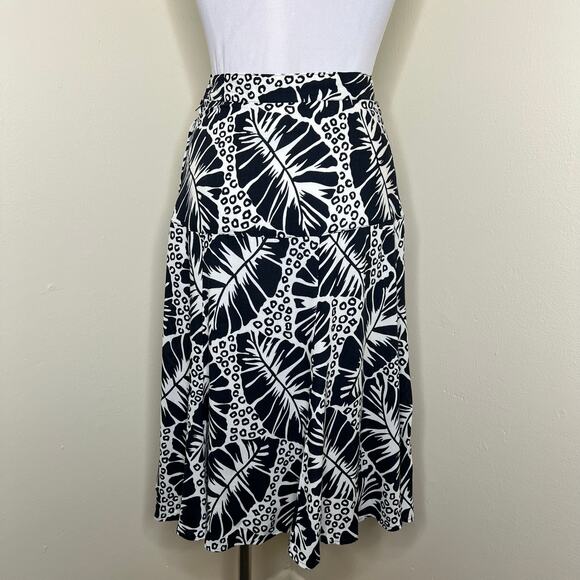 Vintage Britland Skirt 5/6 Tropical Black White High Waist Cheetah Leopard 90s - Picture 3 of 7